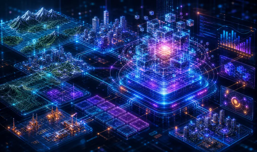 资源资产 AI 数字孪生网络示意图